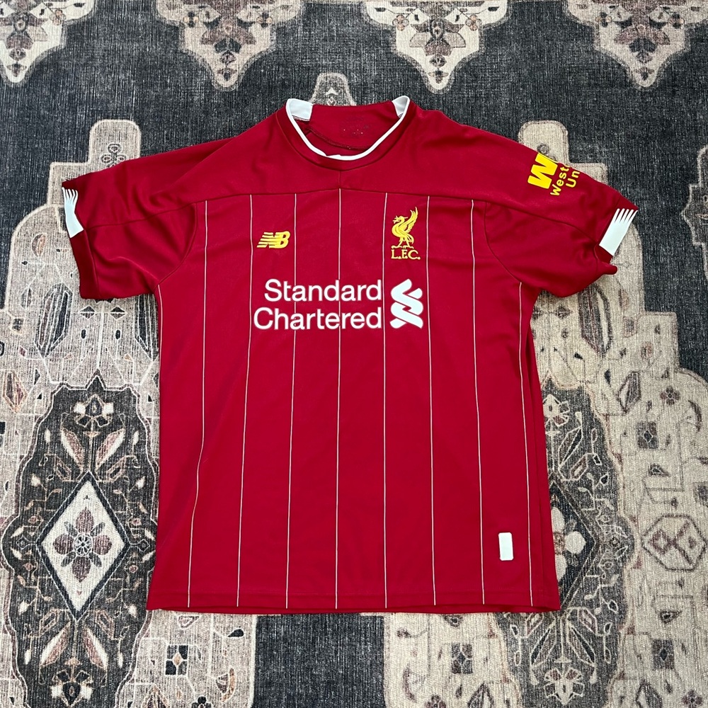 Liverpool 2019-2020 Mo Salah #11 Red and White Sports Jersey